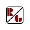 Logo with red 'R' and 'G' letters inside a black square on a white background.