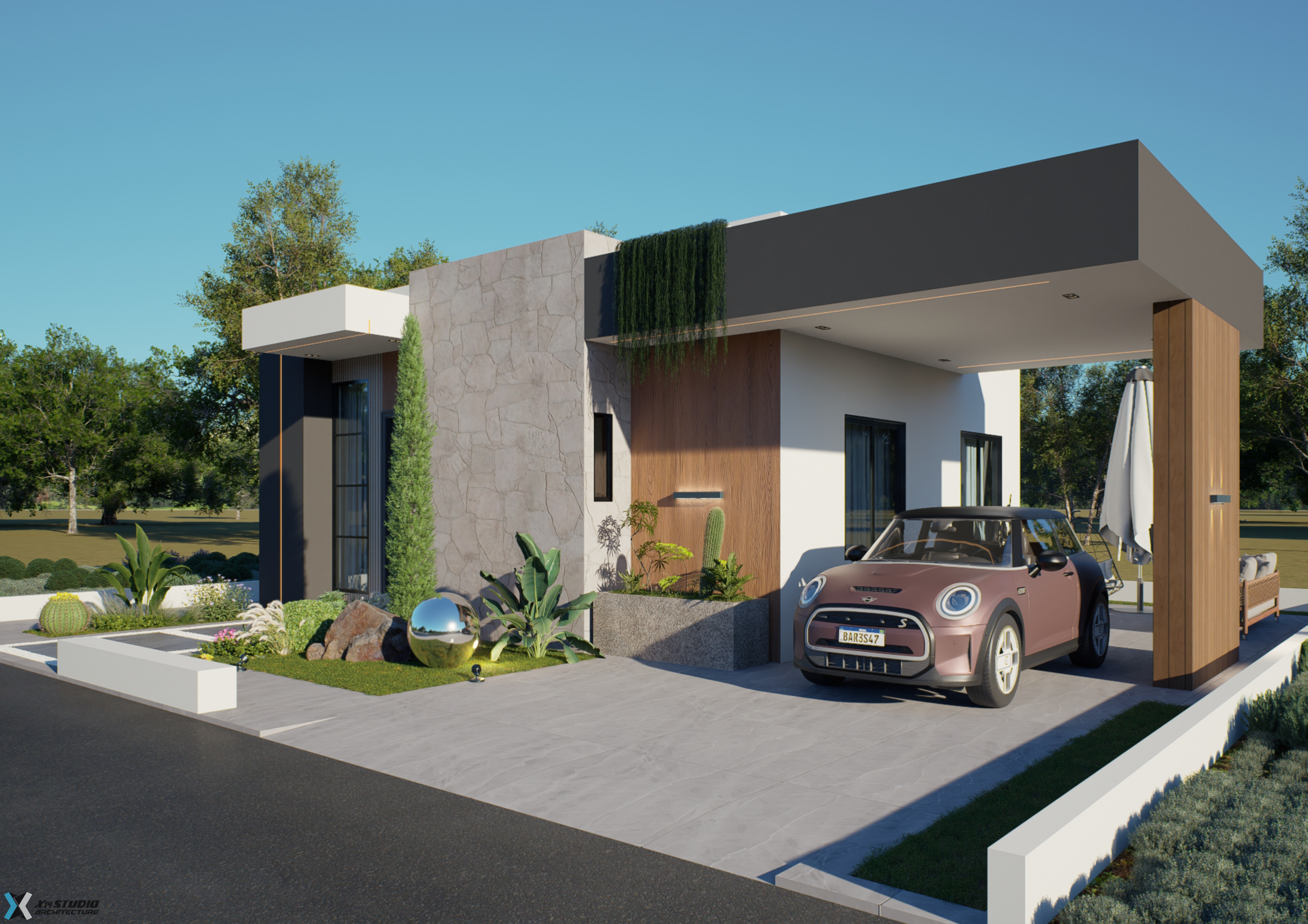 2 Bedroom Small Modern House (Building size - 77 sqm) ID 8700